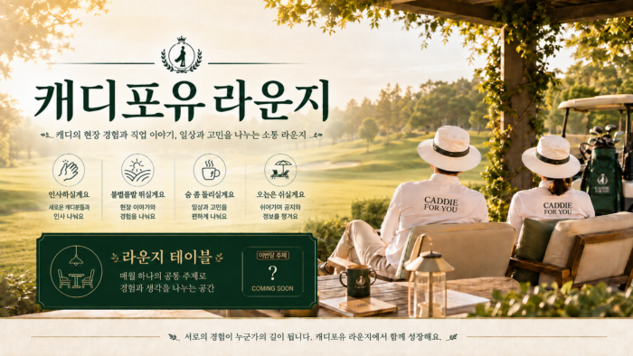 캐디 커뮤니티 캐디포유 라운지
